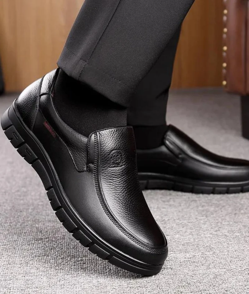 Mocassins Orthopédiques En Cuir De Vache Souple Pour Homme