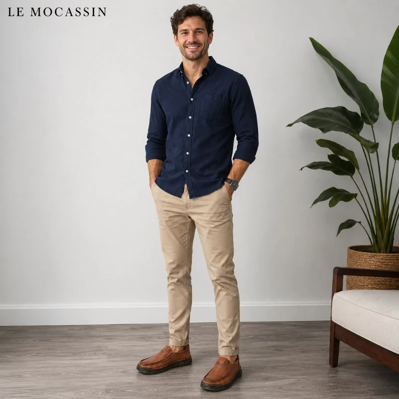 Mocassins Orthopédiques À Semelle Souple Pour Homme