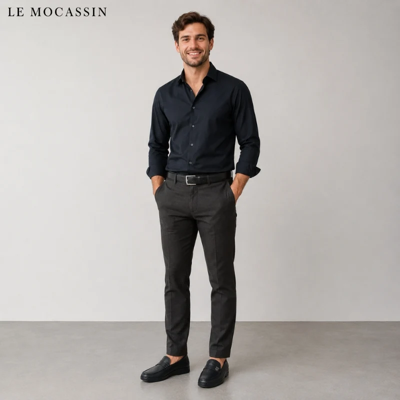 Mocassins Orthopédiques À Semelle Épaisse Pour Homme