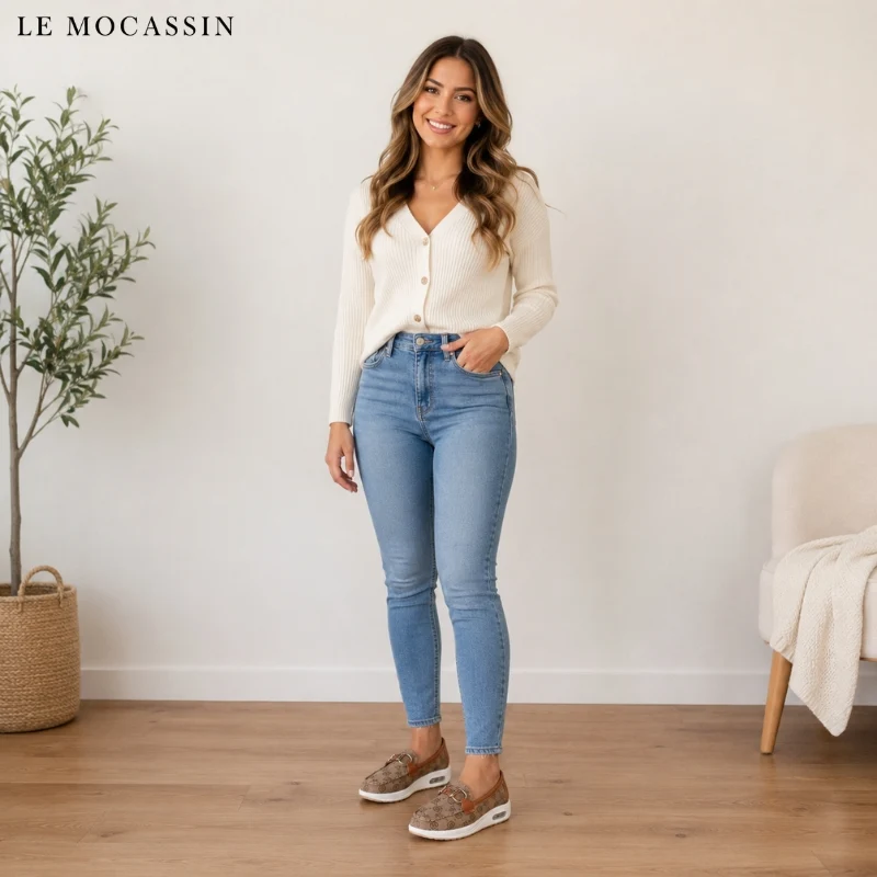 Mocassins Respirants Colorés À Plateforme Pour Femme