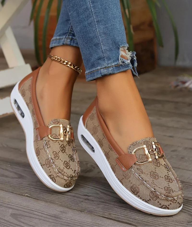Mocassins Respirants Colorés À Plateforme Pour Femme