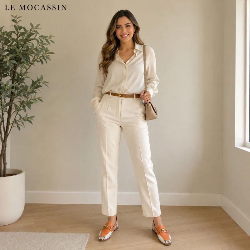 Mocassins Plats Avec Des Couleurs Variées Pour Femme