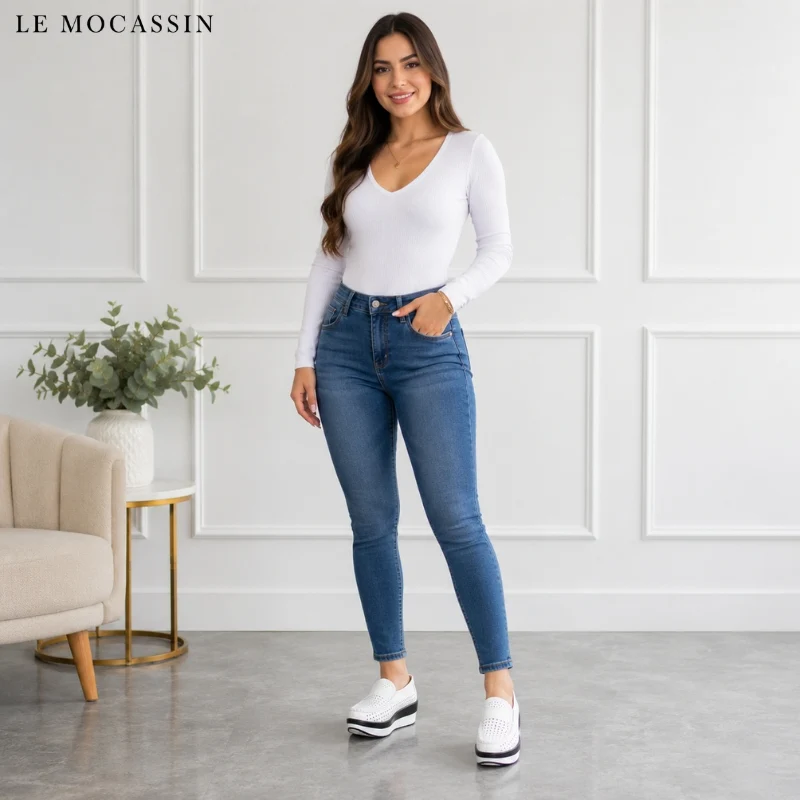 Mocassins Orthopédiques Antichoc En Cuir Pour Femme