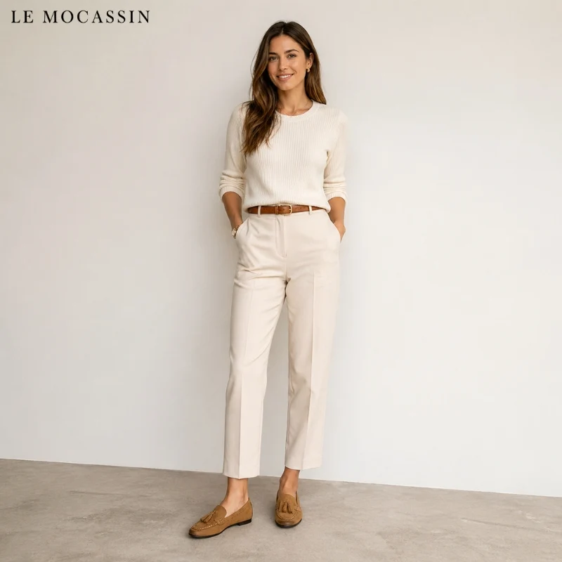 Mocassins Indiens En Daim À Glands