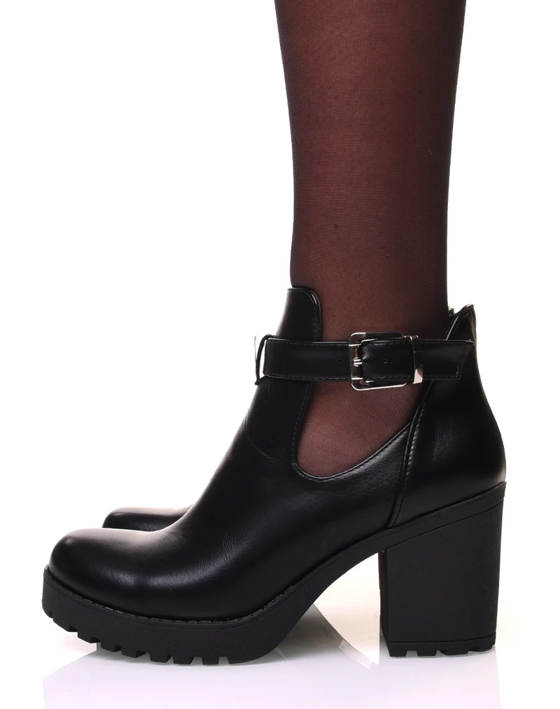 Bottines noires ajourée