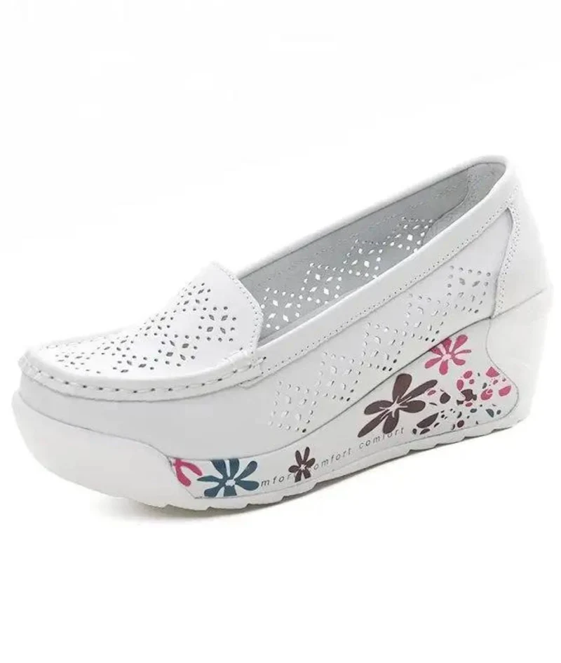 Mocassins Orthopédiques À Fleurs Pour Femme