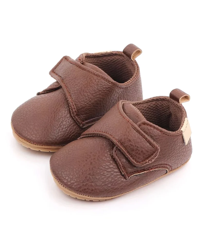 Mocassins Effet Cuir Scratch Avec Semelle Antidérapante Pour Bébé Garçon
