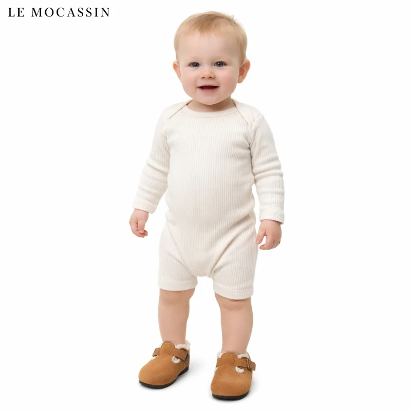 Mocassins En Daim À Bride Pour Garçon