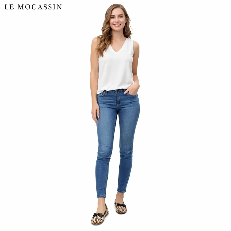 Mocassins Imprimé Léopard À Bout Pointu Pour Femme