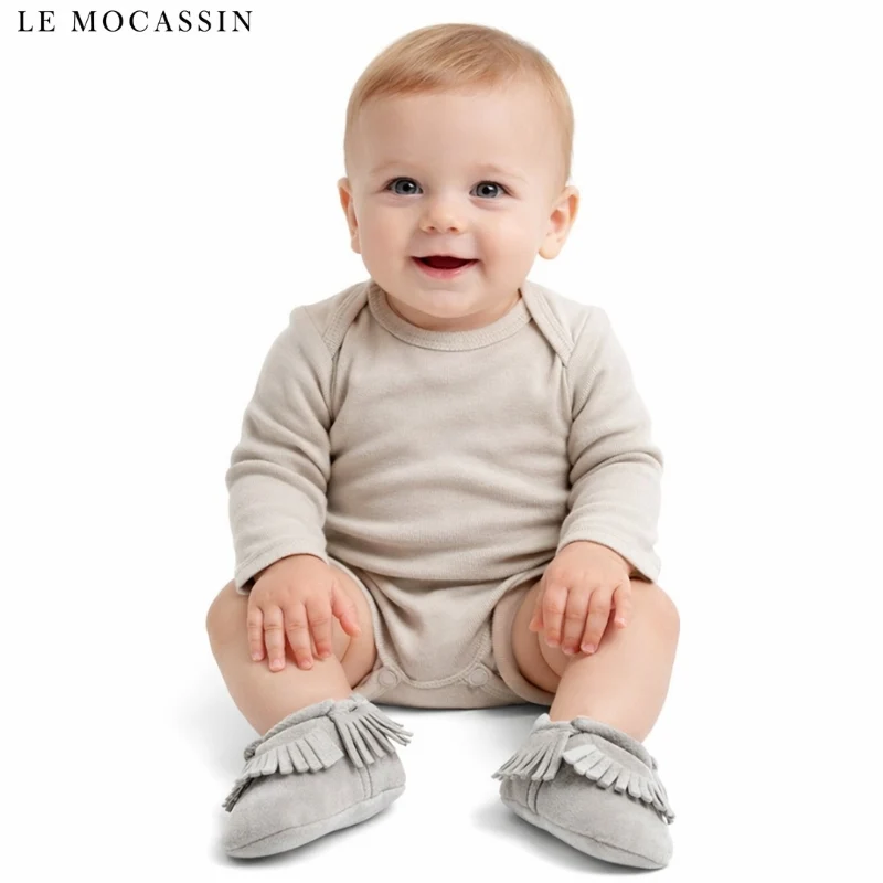 Mocassins Premiers Pas En Coton Pour Bébé