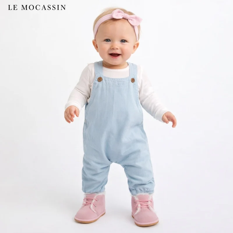 Mocassins En Daim Pour Bébé Fille