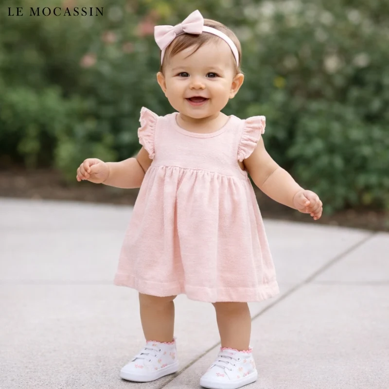 Mocassins Souples Avec Motif Fleur Pour Bébé Fille