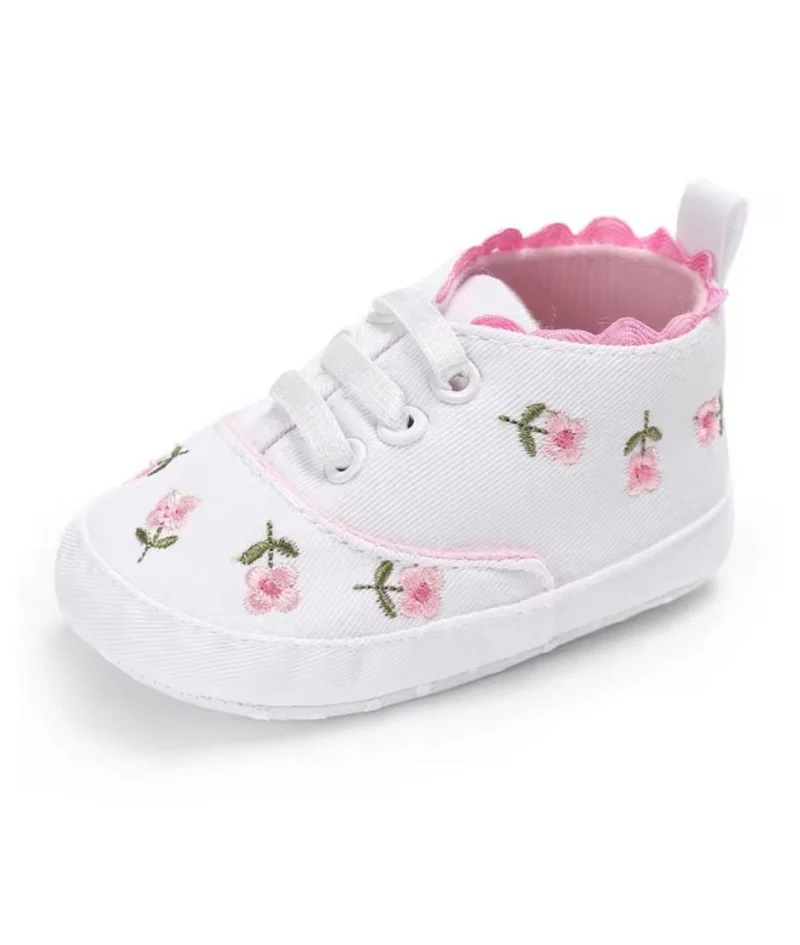 Mocassins Souples Avec Motif Fleur Pour Bébé Fille