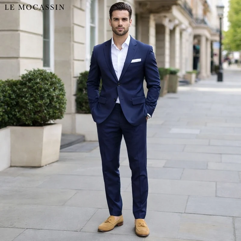 Mocassins Indiens En Daim Pour Homme