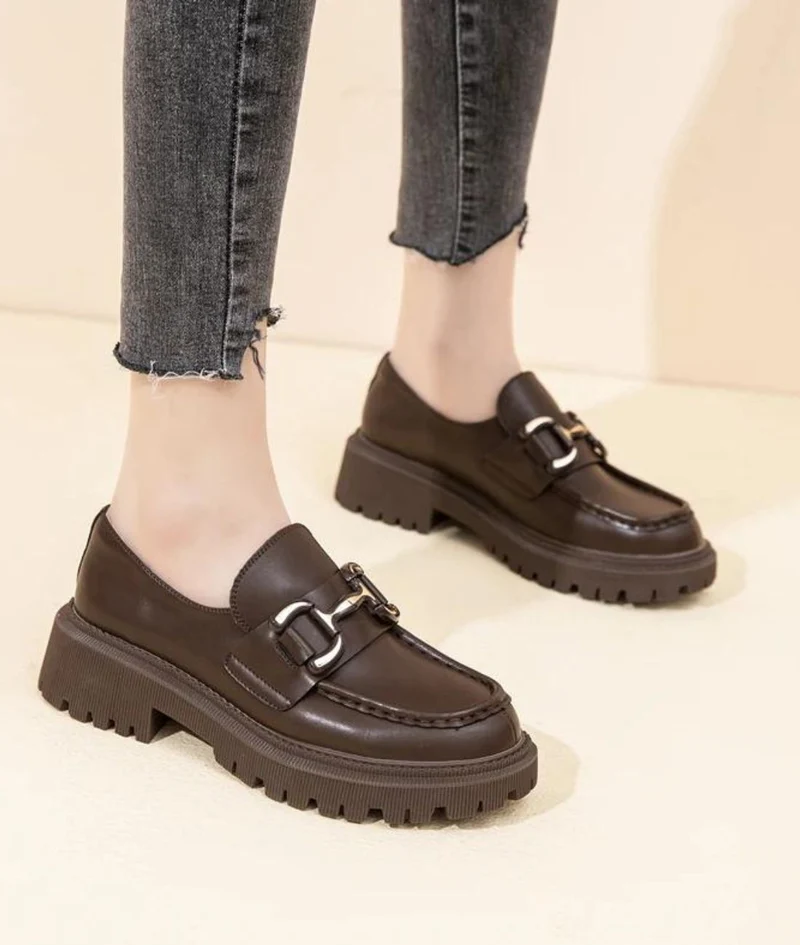 Mocassins Faciles À Enfiler En Cuir Pour Femmes