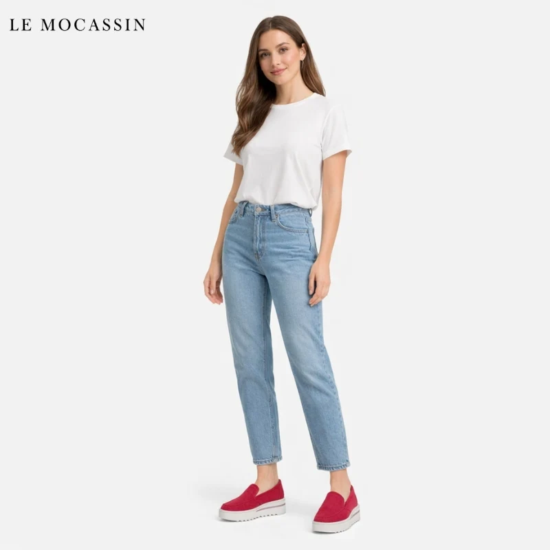 Mocassins Épais À Plateforme Compensée Pour Femme