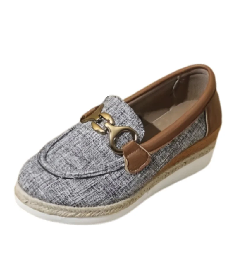 Mocassins En Jean À Plateforme Pour Femme