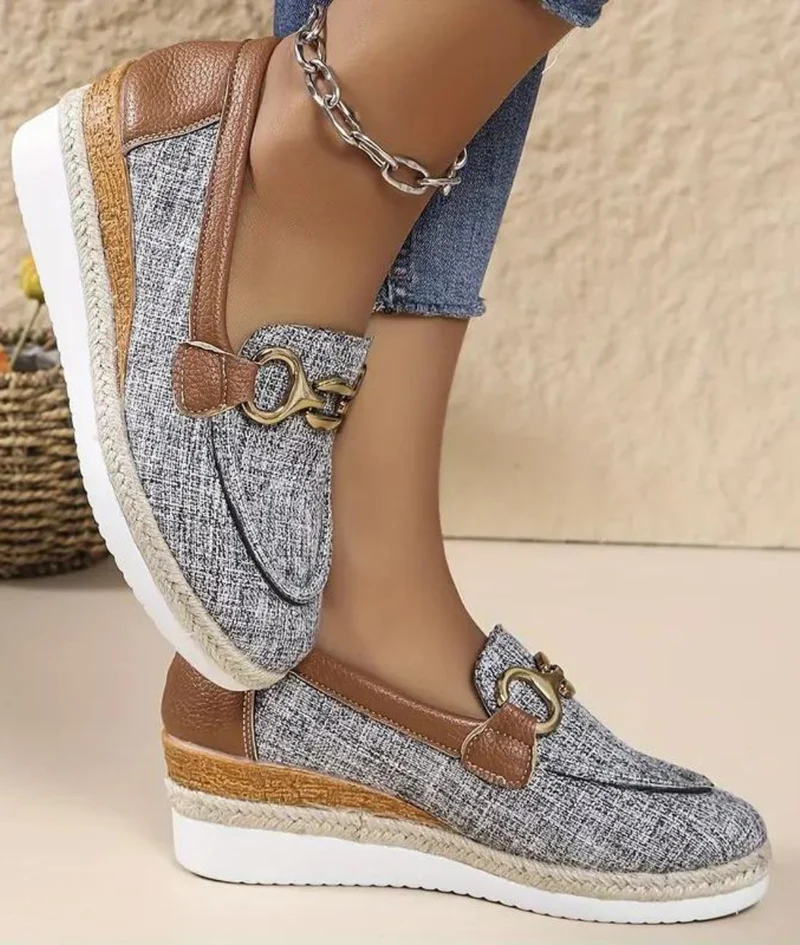 Mocassins En Jean À Plateforme Pour Femme