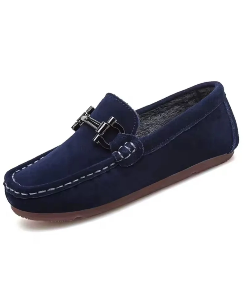 Mocassins Décontractés En Daim Véritable Pour Garçons