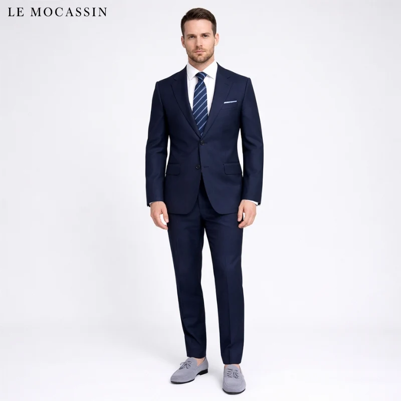 Mocassins En Daim Véritable Souple Et Classique À Glands Pour Homme