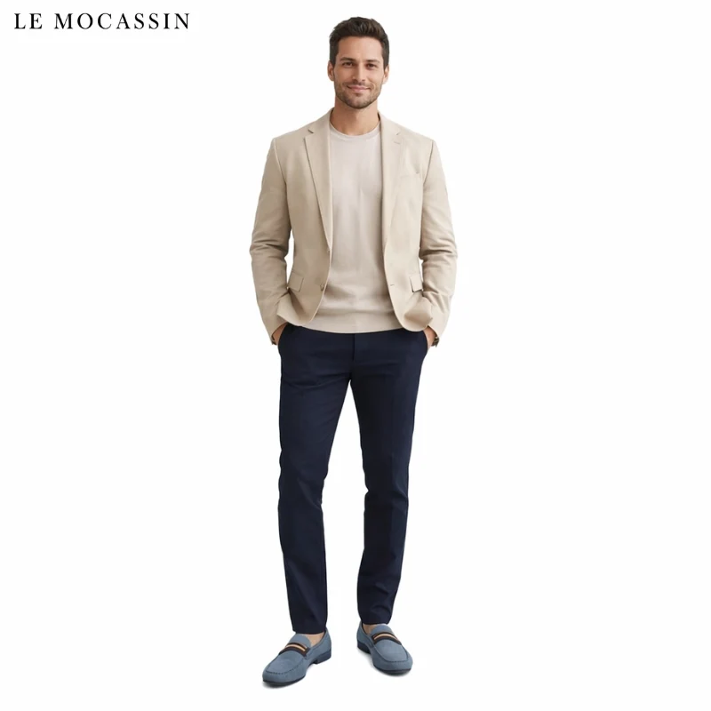 Mocassins En Daim Synthétique Avec Un Design Original Pour Hommes