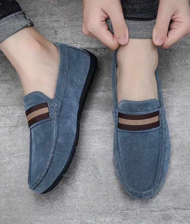 Mocassins En Daim Synthétique Avec Un Design Original Pour Hommes