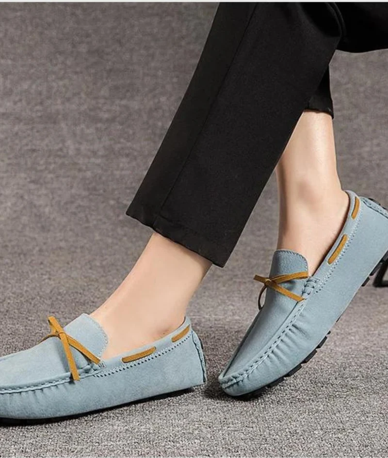 Mocassins En Daim À Nœud Pour Homme