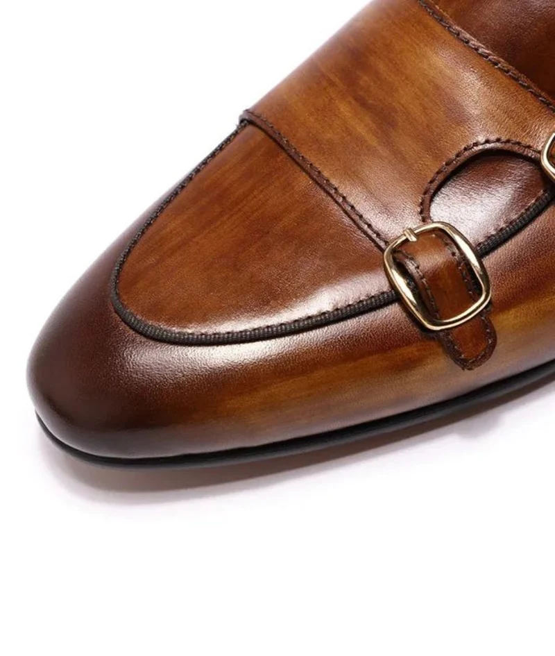 Mocassins En Cuir Véritable Marron Foncé Pour Homme