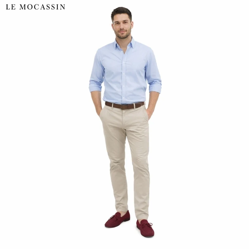 Mocassins En Daim Décontractés Pour Hommes