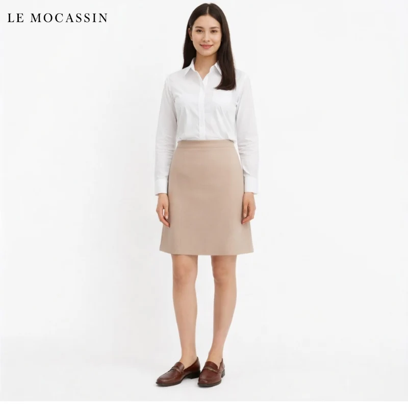 Mocassins En Cuir À Talons Épais Et Carré Pour Femmes