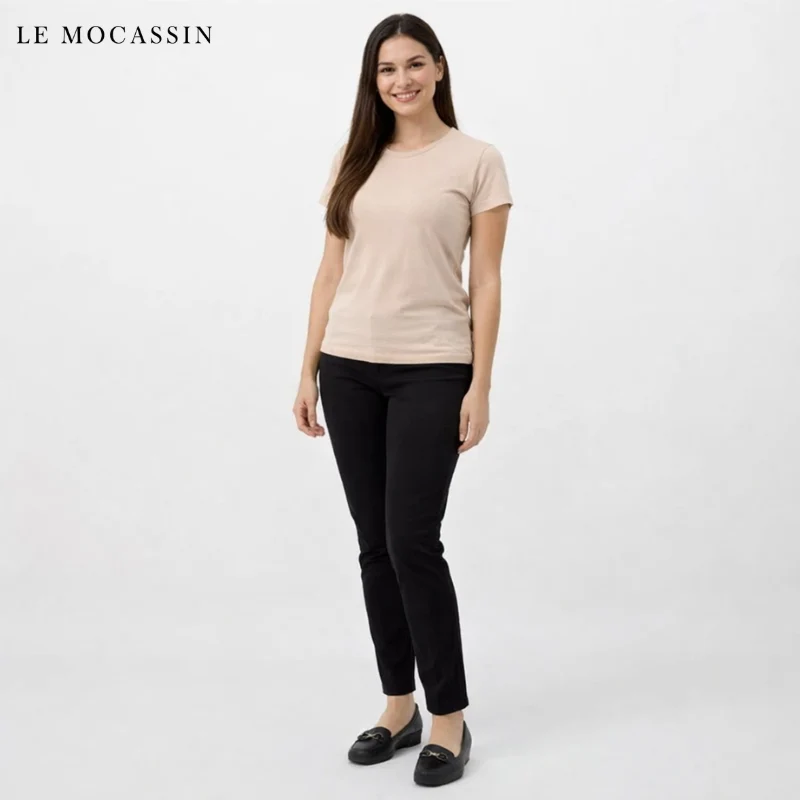 Mocassins Élégants Ornés D’un Nœud Doré Pour Femme