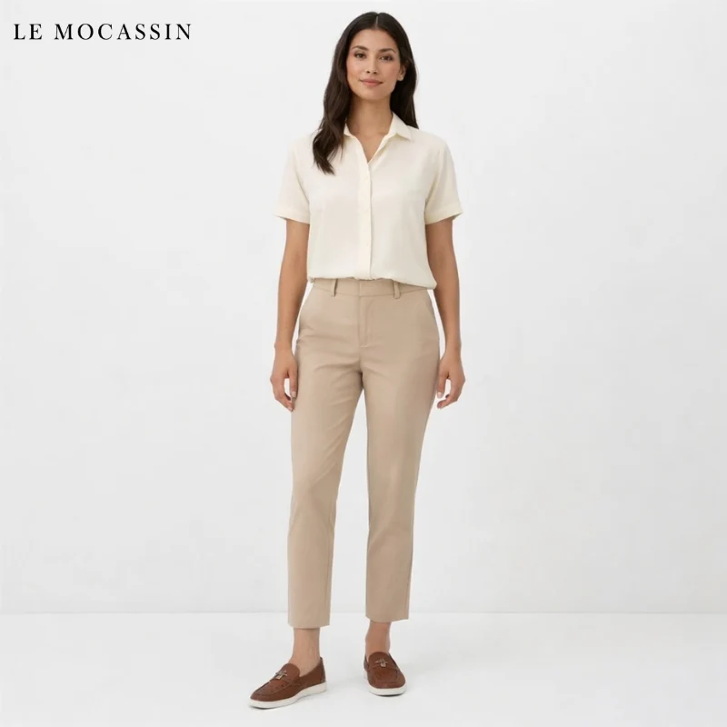 Mocassins Élégants À Glands En Cuir Véritable Pour Femme