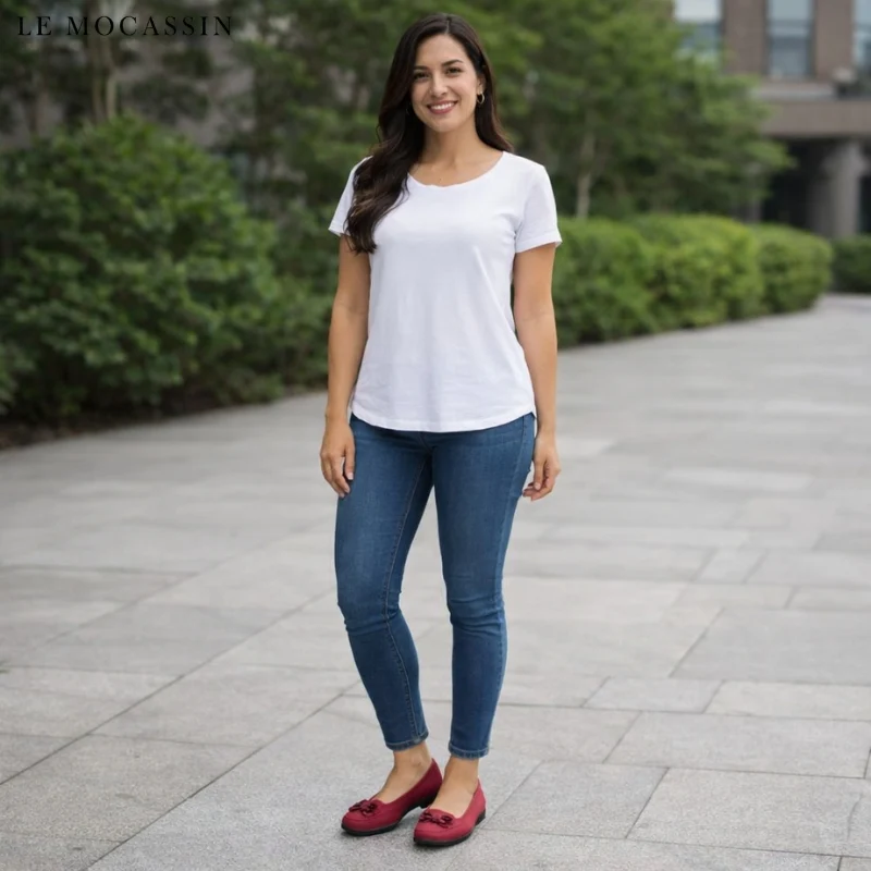 Mocassins En Cuir À Motifs Fleuris Pour Femmes