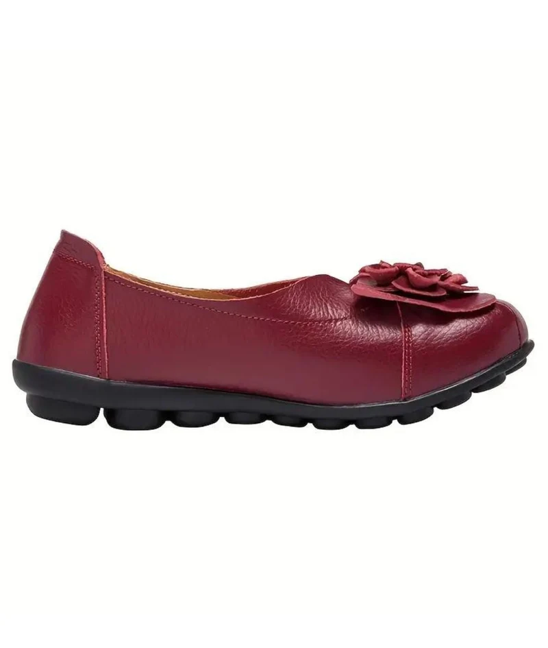 Mocassins En Cuir À Motifs Fleuris Pour Femmes