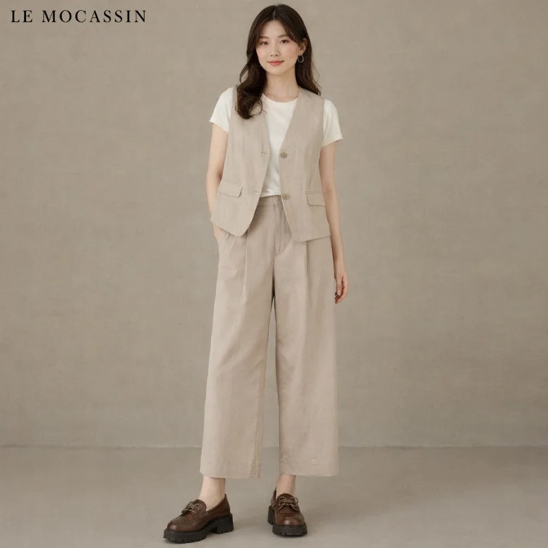 Mocassins En Cuir véritable À Plateforme Pour Femme