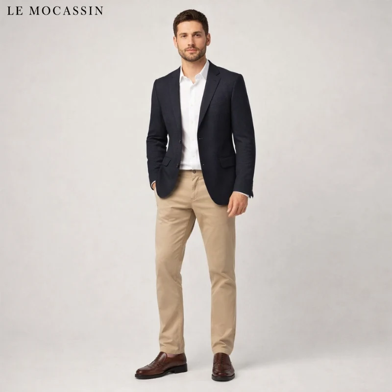 Mocassins Habillés En Cuir Véritable Pour Homme