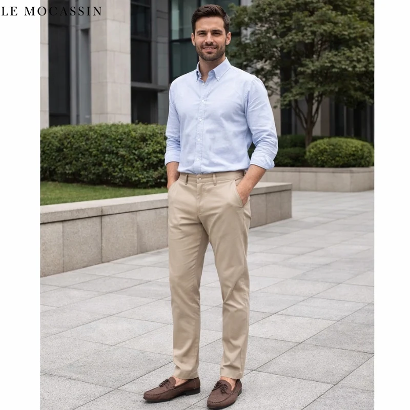 Mocassins En Cuir Respirants À Glands Pour Homme