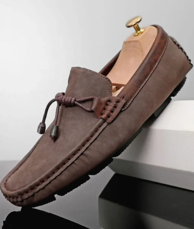 Mocassins En Cuir Respirants À Glands Pour Homme