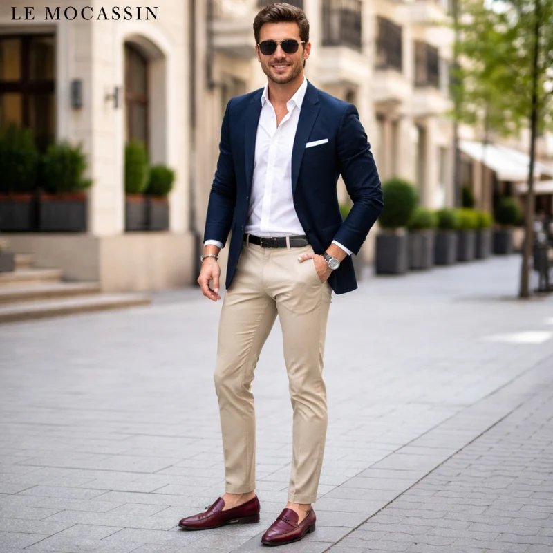 Mocassins En Cuir Synthétique Pour Homme