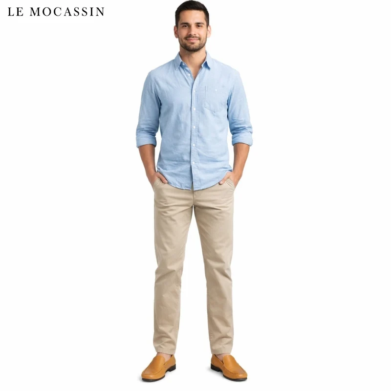 Mocassins En Cuir Synthétique Respirants Pour Hommes