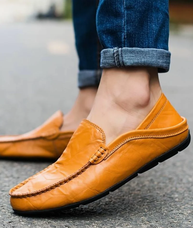 Mocassins En Cuir Synthétique Respirants Pour Hommes