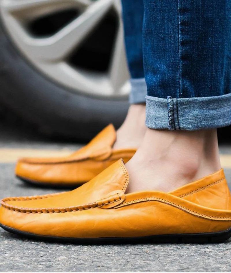 Mocassins En Cuir Synthétique Respirants Pour Hommes