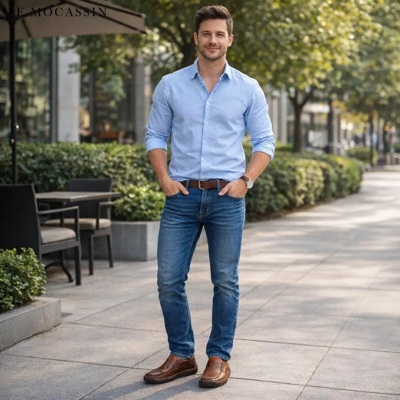 Mocassins D’été En Cuir Synthétique Pour Hommes