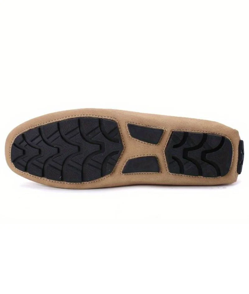 Mocassins D’été En Daim Beige Pour Hommes