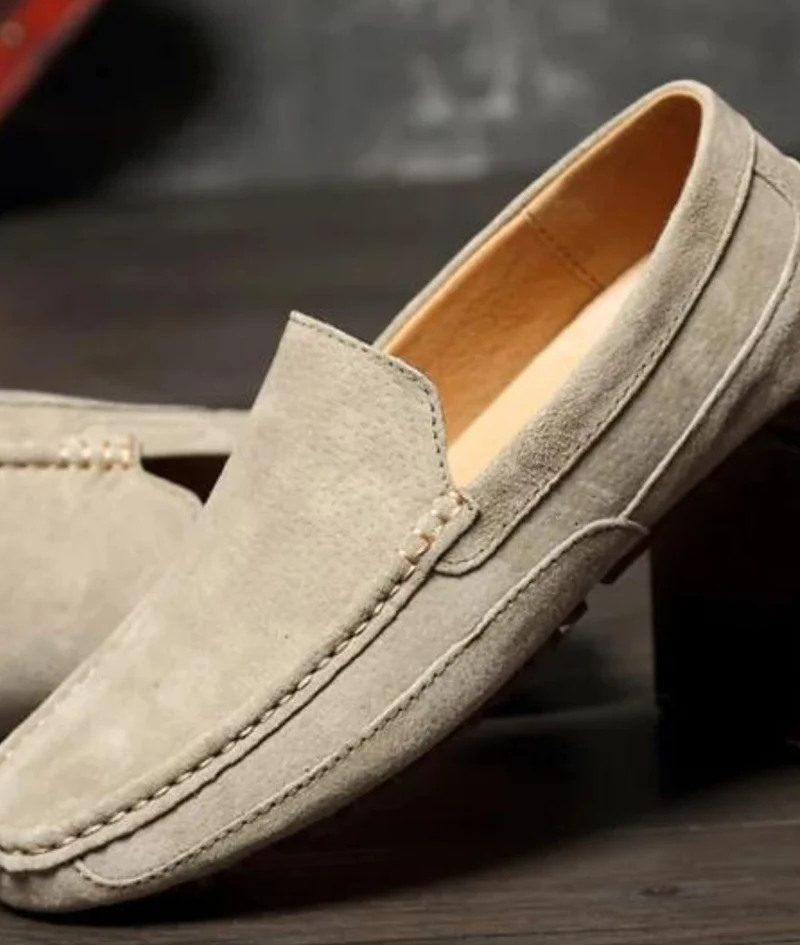 Mocassins Classiques En Cuir Véritable Respirants