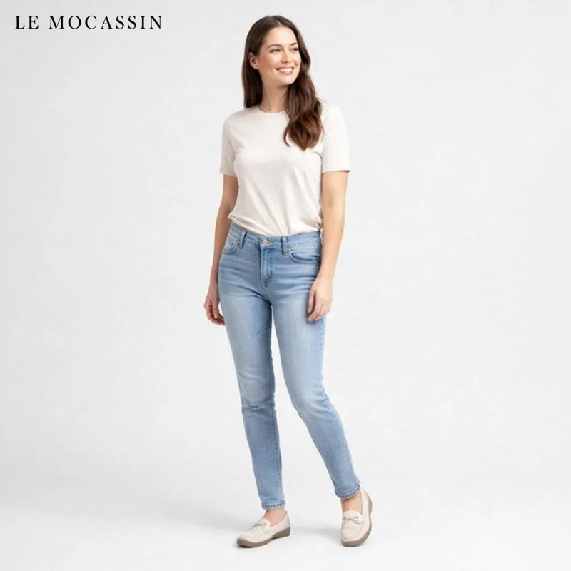 Mocassins En Cuir À Bout Rond Pour Femme