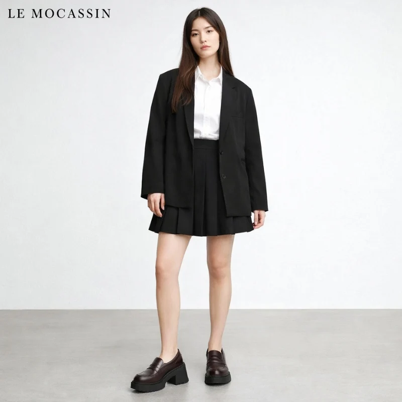 Mocassins De Style Britannique À Plateforme Pour Femmes