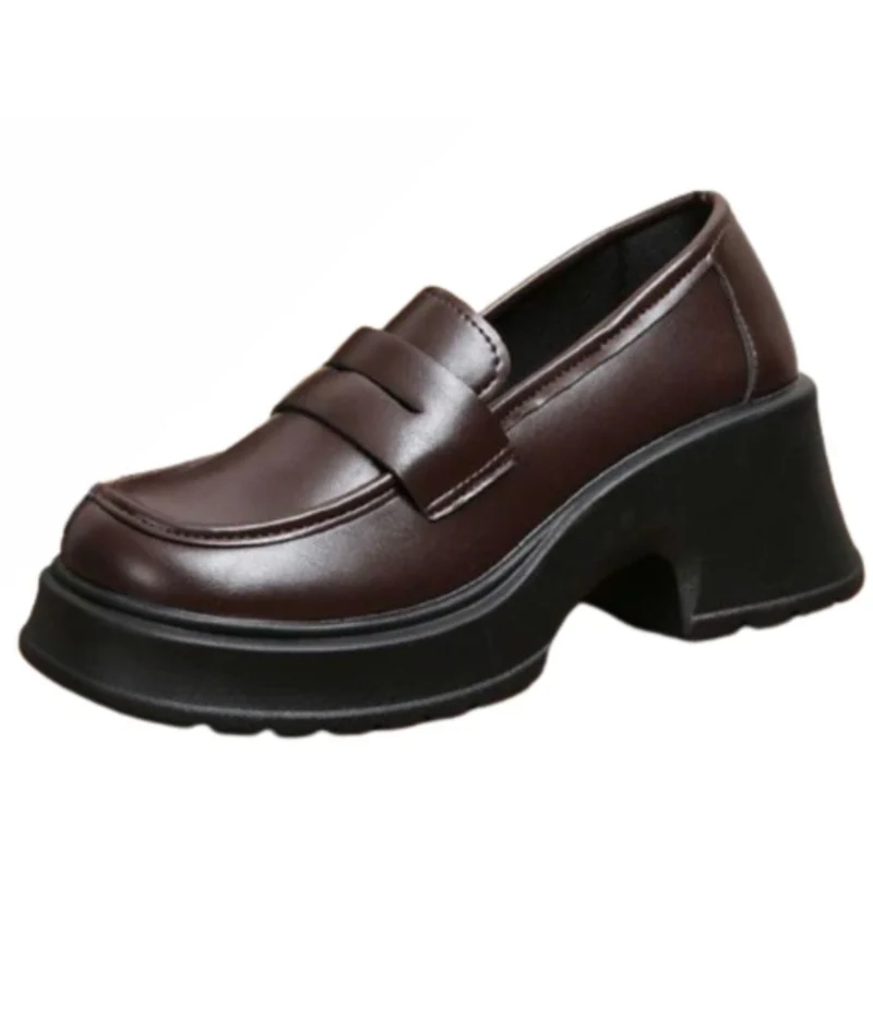 Mocassins De Style Britannique À Plateforme Pour Femmes