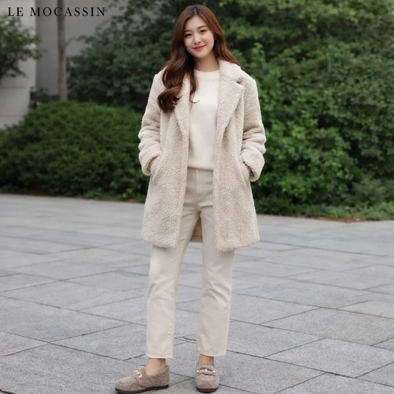 Mocassins d'Hiver Pour Femme Avec Laine et Chaine