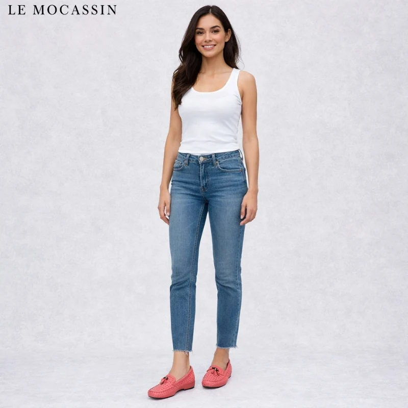 Mocassins Décontractés À Glands En Daim Pour Femme